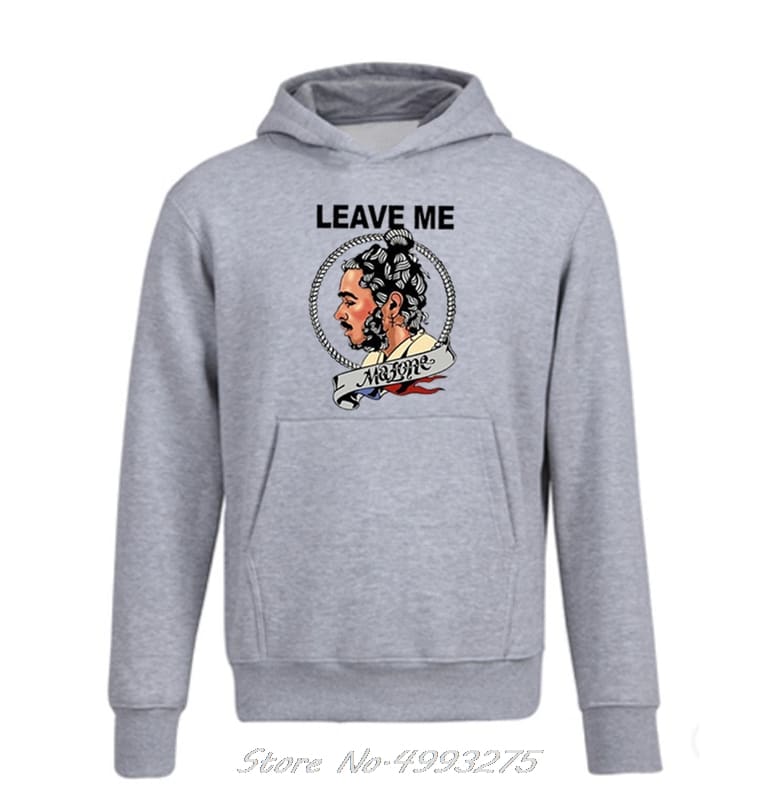 Post Malone Leave Me Gray Hoodie