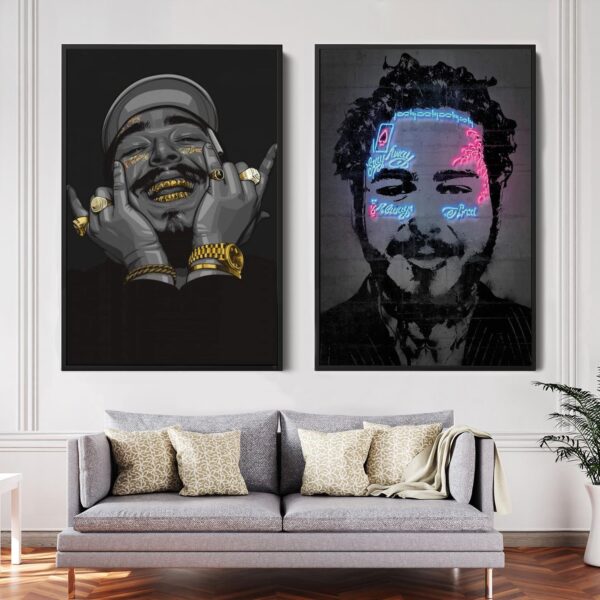 Post Malone Singer Decorative Canvas Posters Room Bar Cafe Decor Gift